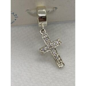 Piercing Pagoda M.Y. Beads PGDA Cross CZ Charm Thailand Sterling 925 Silver